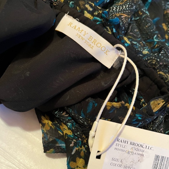 NWT Ramy brook Camilla silk mini dress size L - Picture 11 of 11